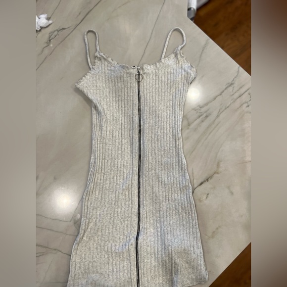 Love tree circle zipped ribbed dress sz L - Picture 1 of 9